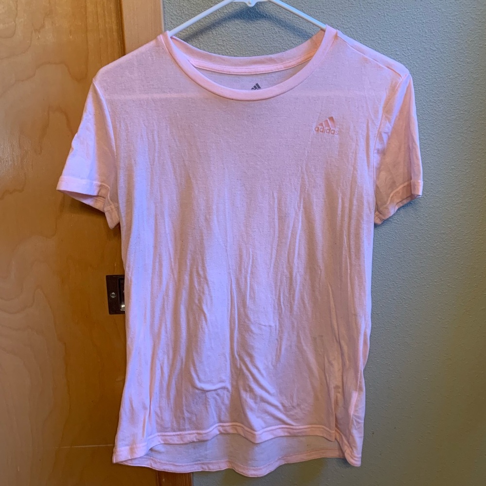 Adidas Pink Short Sleeve Workout Top